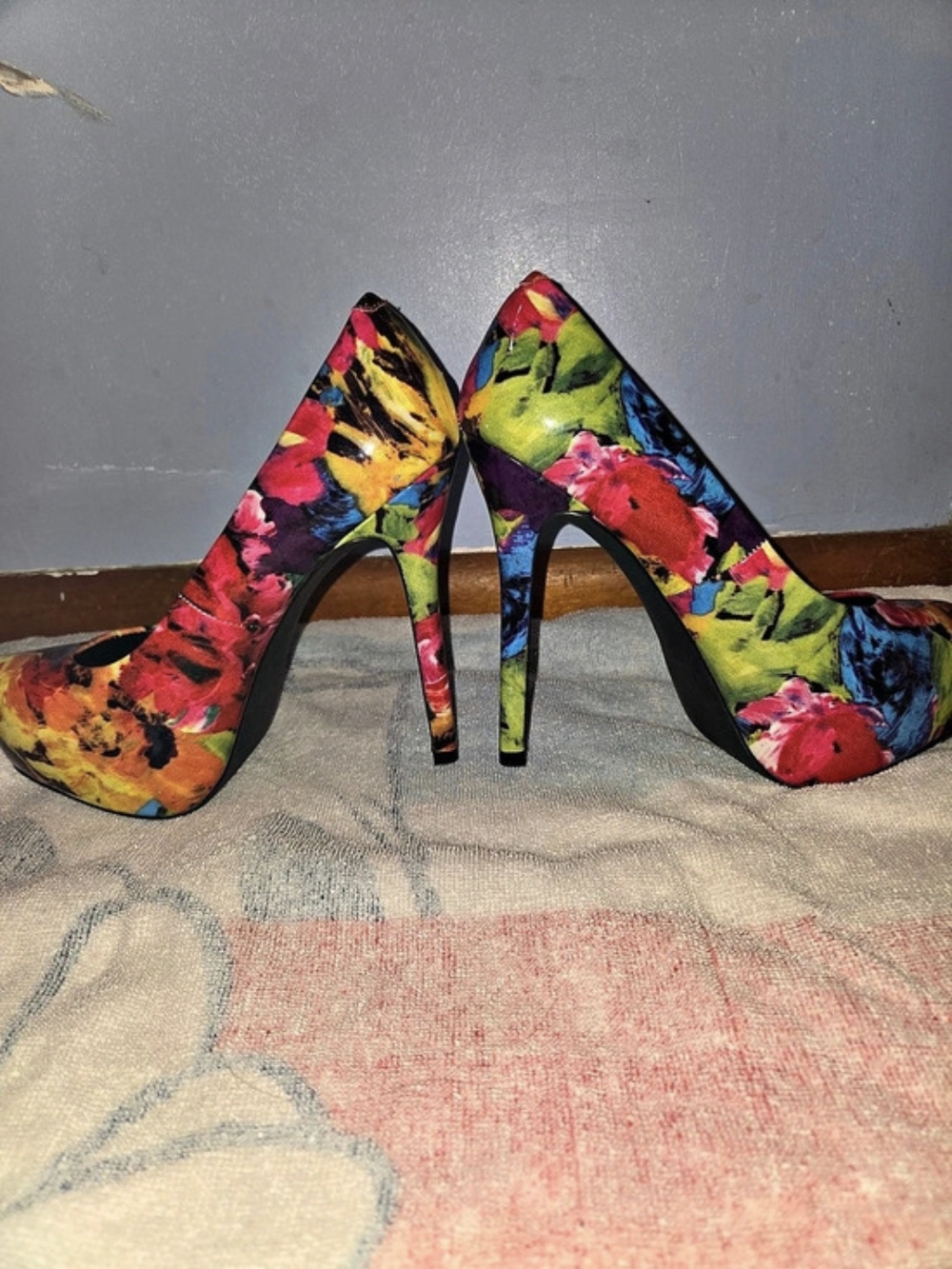 Steve Madden Nala Multicolor Abstract High Heels